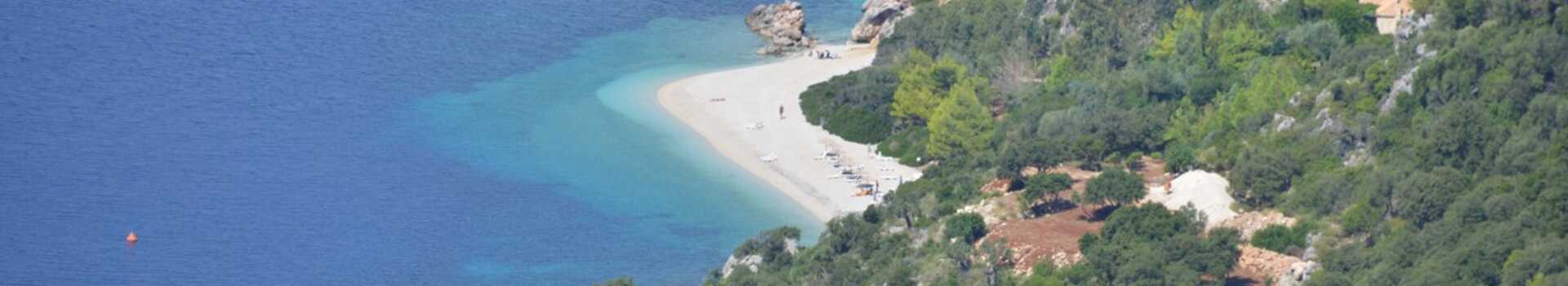 Řecko, Ithaka, Pláž Aspros Gialos, Pohled (2)